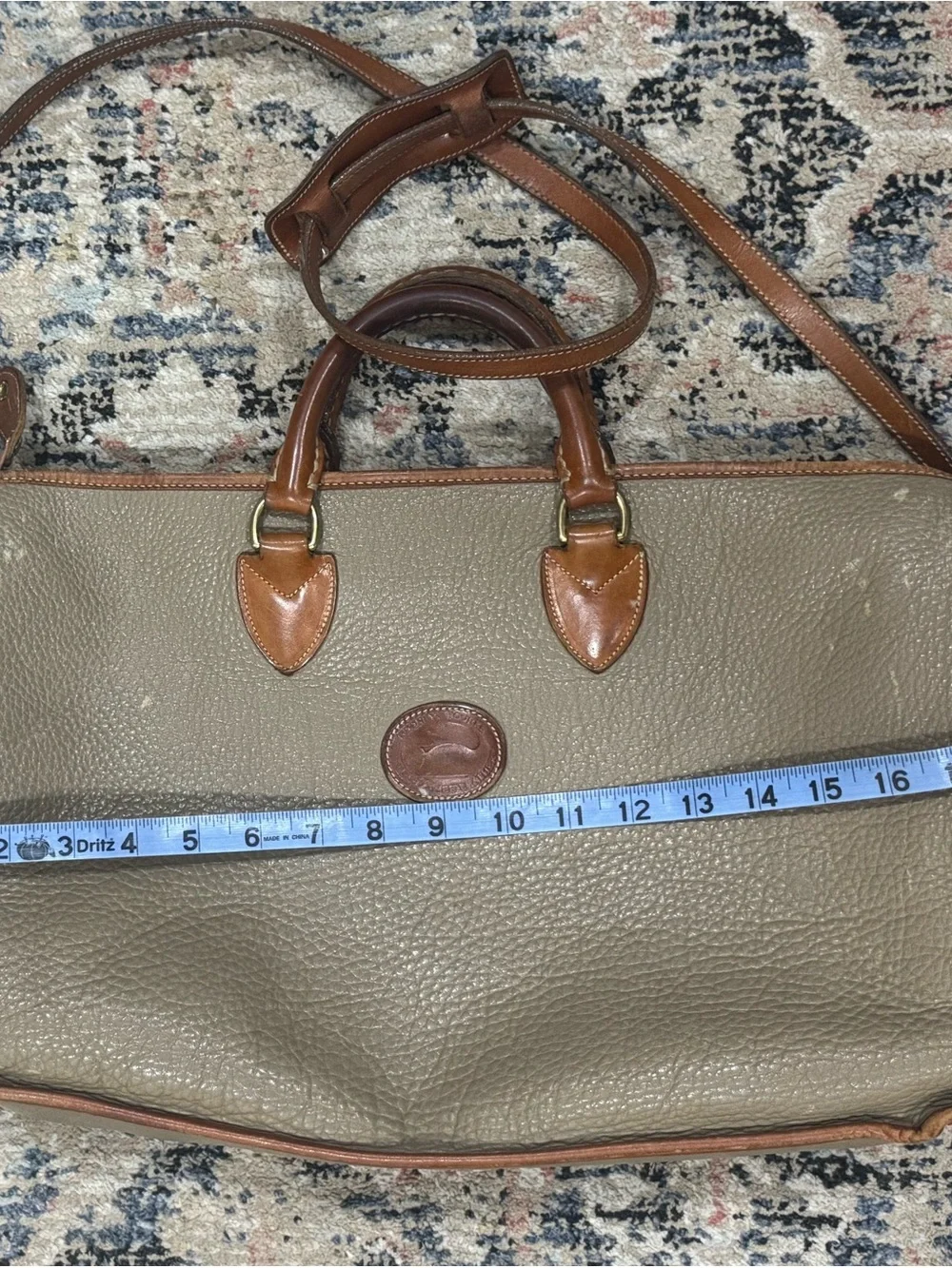 Rare Vintage Dooney & Bourke Pebbled Leather Laptop Briefcase Messenger USA Made